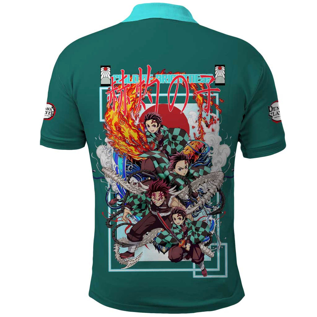 Kamado Tanjiro V2 Demon Slayer Polo Shirt Japan Anime Style