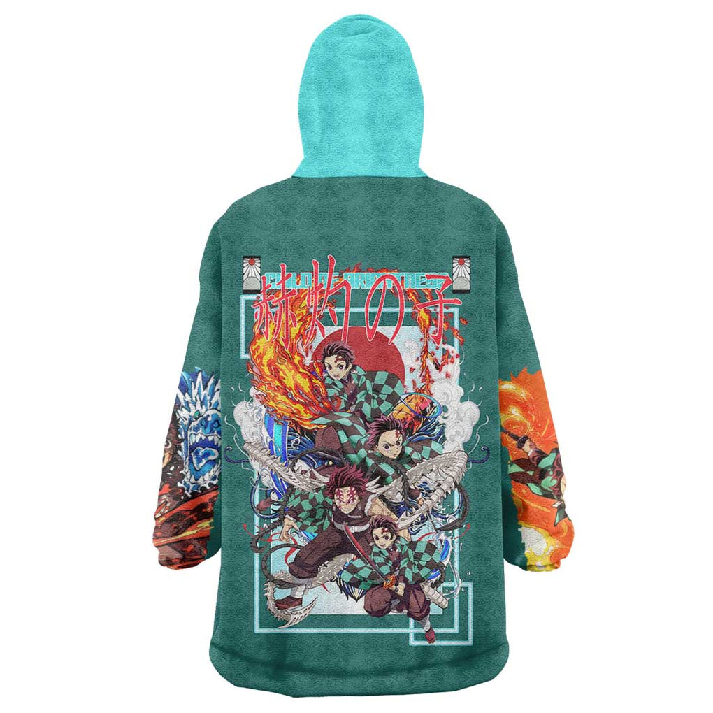 Kamado Tanjiro V2 Demon Slayer Wearable Blanket Hoodie Japan Anime Style