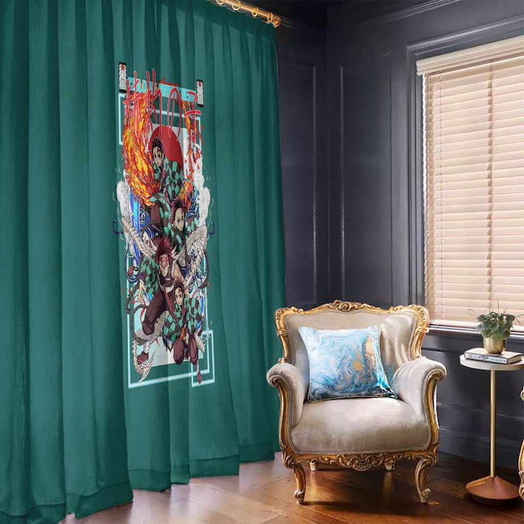 Kamado Tanjiro V2 Demon Slayer Window Curtain Japan Anime Style