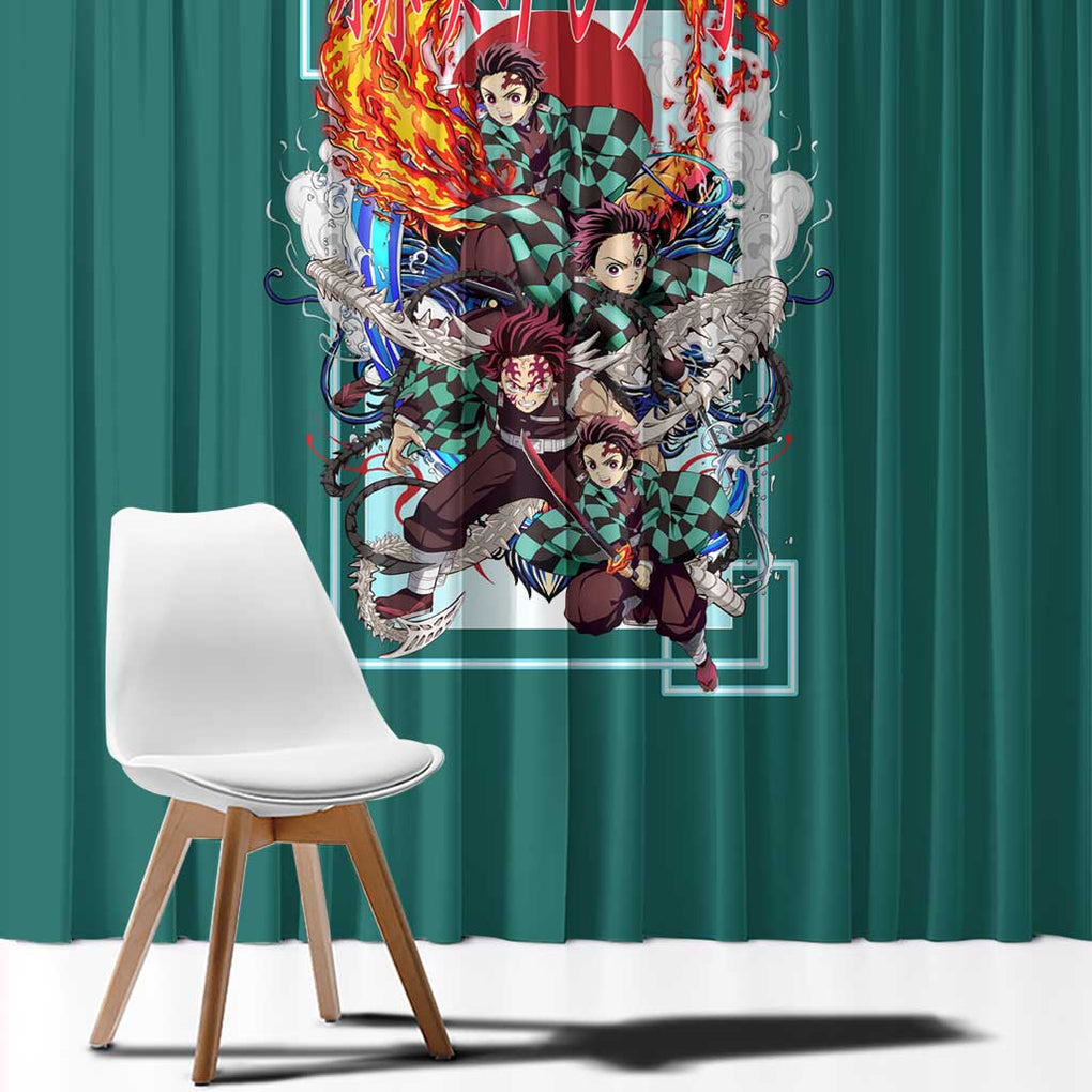 Kamado Tanjiro V2 Demon Slayer Window Curtain Japan Anime Style
