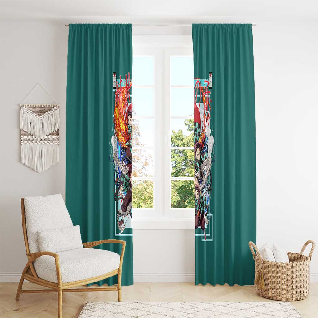 Kamado Tanjiro V2 Demon Slayer Window Curtain Japan Anime Style