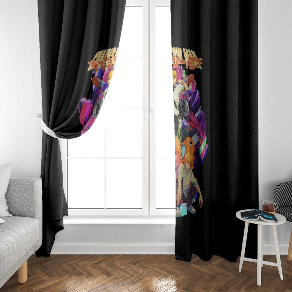 Denji V5 Chainsaw Man Window Curtain Japan Anime Style