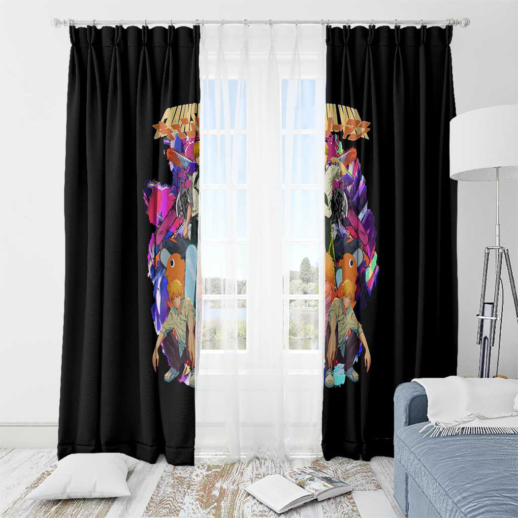 Denji V5 Chainsaw Man Window Curtain Japan Anime Style