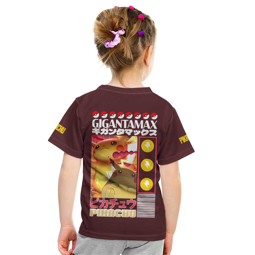 Gigantamax Pikachu Poke Kid T Shirt Japan Anime Style - The Mazicc