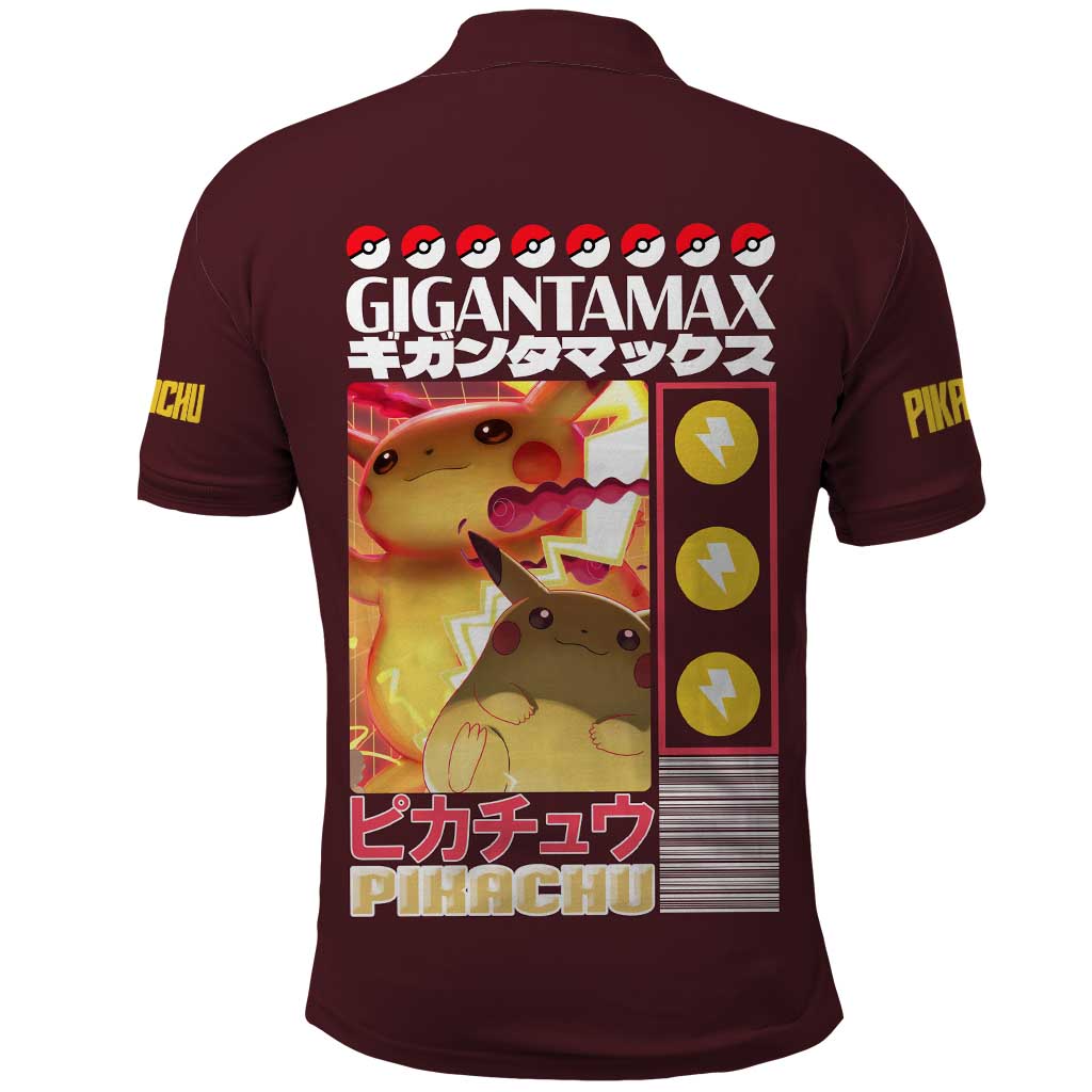 Gigantamax Pikachu Poke Polo Shirt Japan Anime Style - The Mazicc