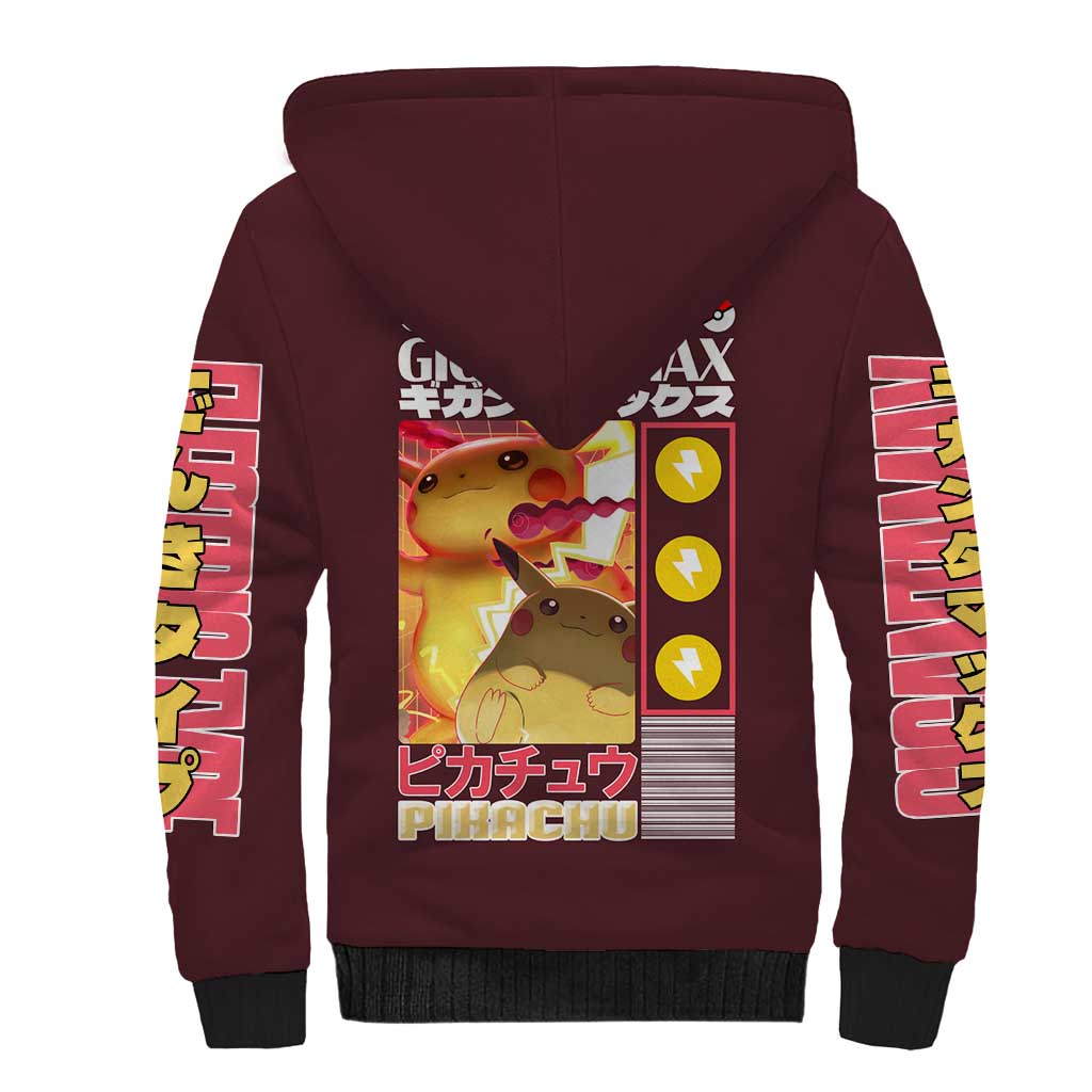 Gigantamax Pikachu Poke Sherpa Hoodie Japan Anime Style - The Mazicc