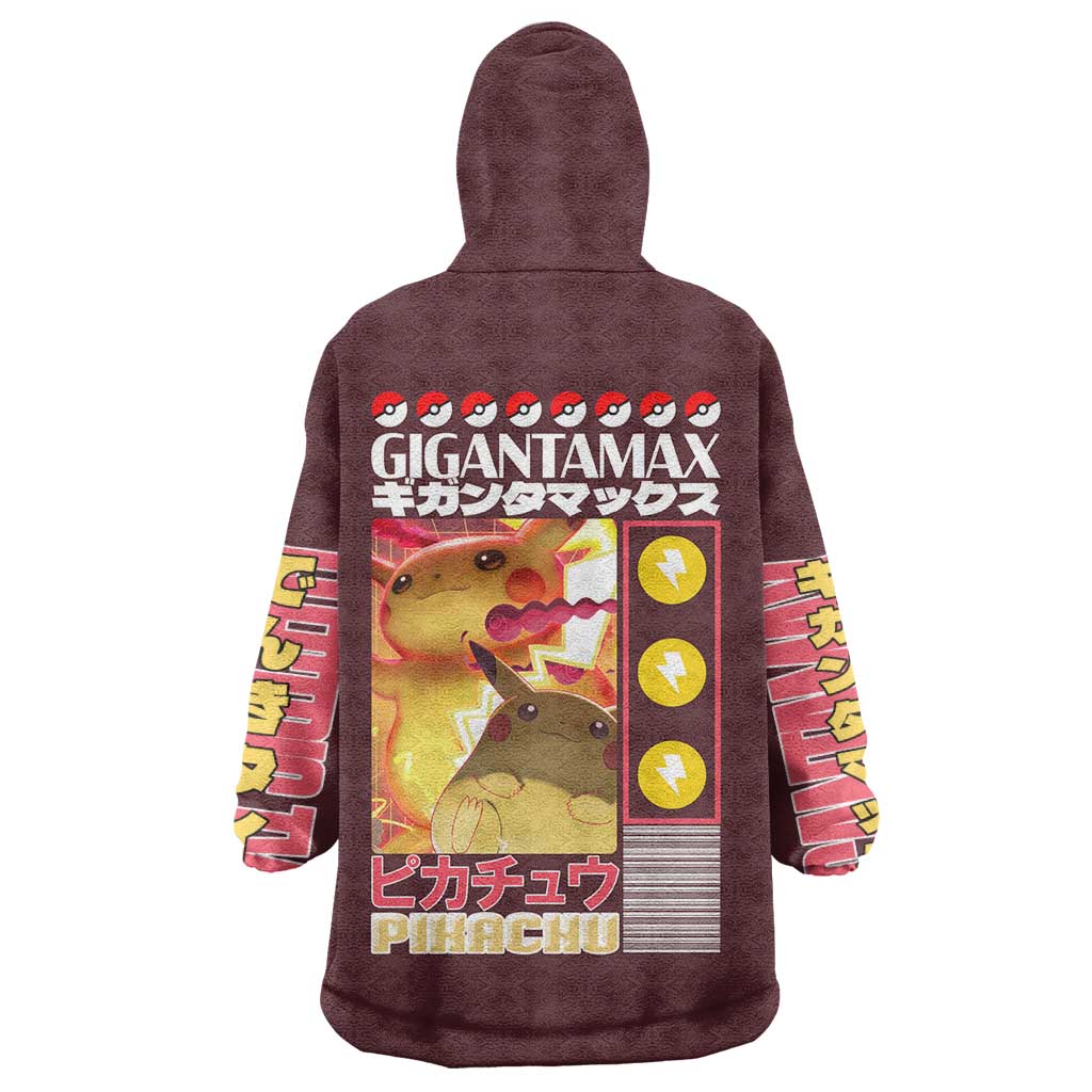 Gigantamax Pikachu Poke Wearable Blanket Hoodie Japan Anime Style - The Mazicc