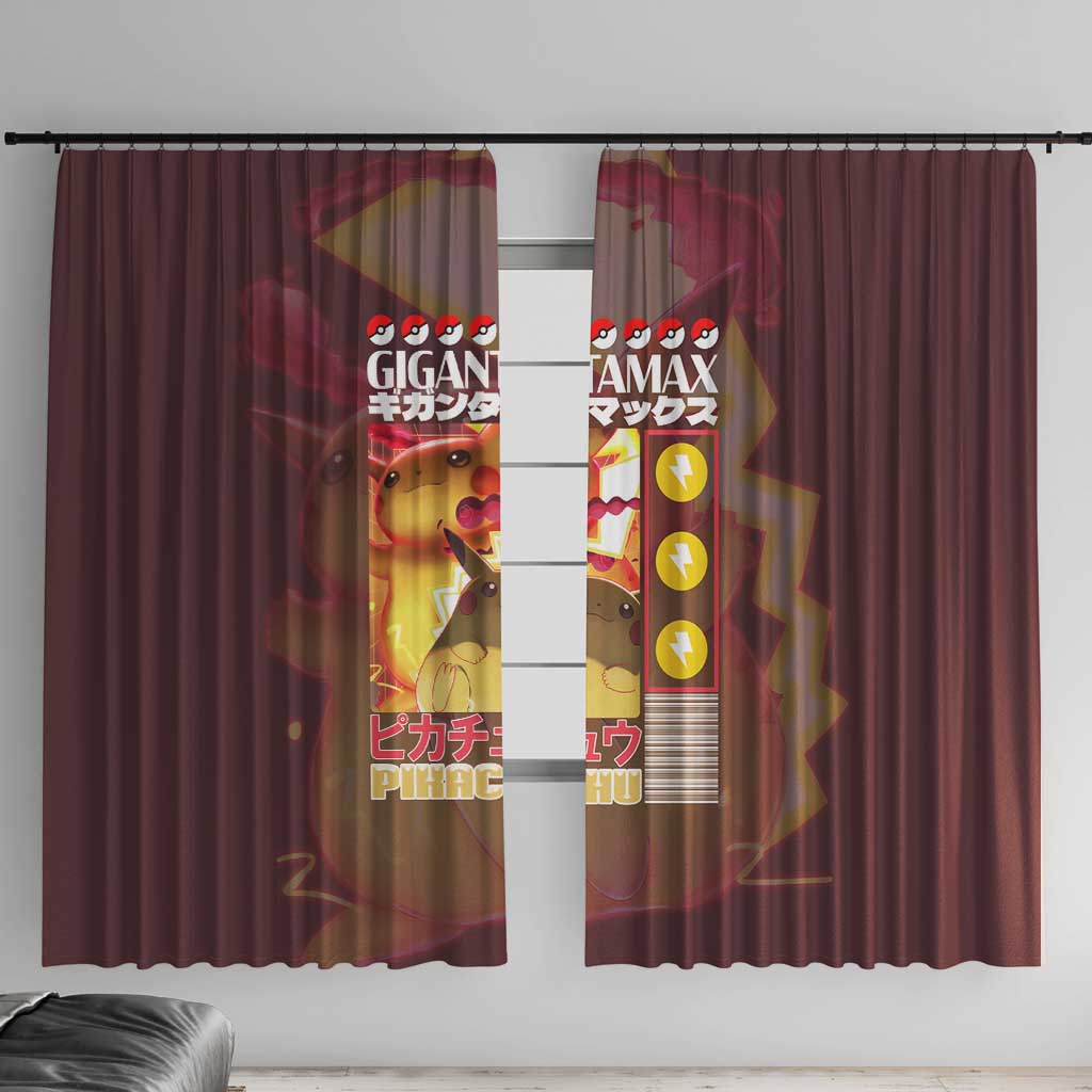 Gigantamax Pikachu Poke Window Curtain Japan Anime Style - The Mazicc