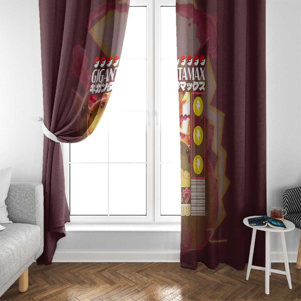 Gigantamax Pikachu Poke Window Curtain Japan Anime Style - The Mazicc