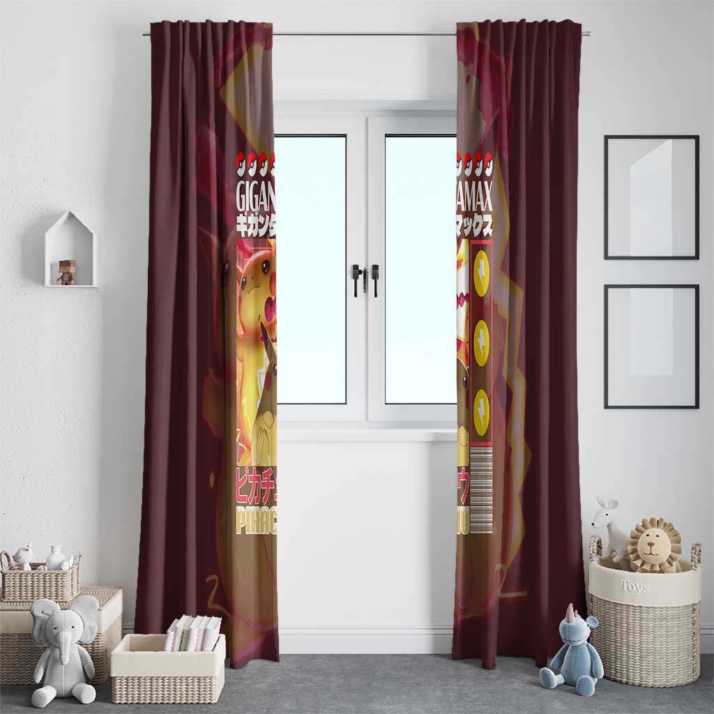 Gigantamax Pikachu Poke Window Curtain Japan Anime Style - The Mazicc