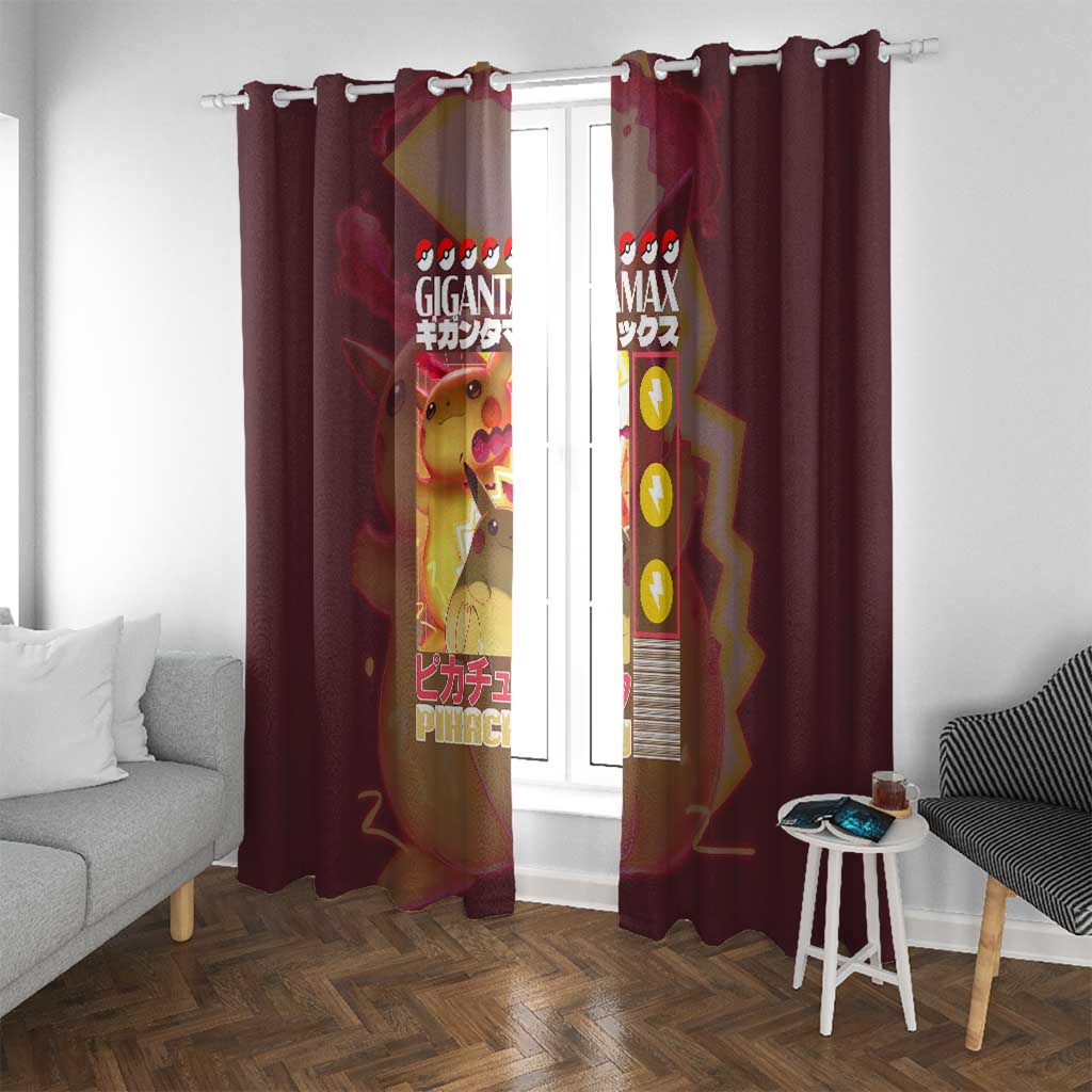 Gigantamax Pikachu Poke Window Curtain Japan Anime Style - The Mazicc