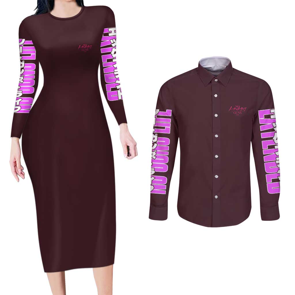 No Guns Life Couples Matching Long Sleeve Bodycon Dress and Long Sleeve Button Shirt Japan Anime Style - The Mazicc