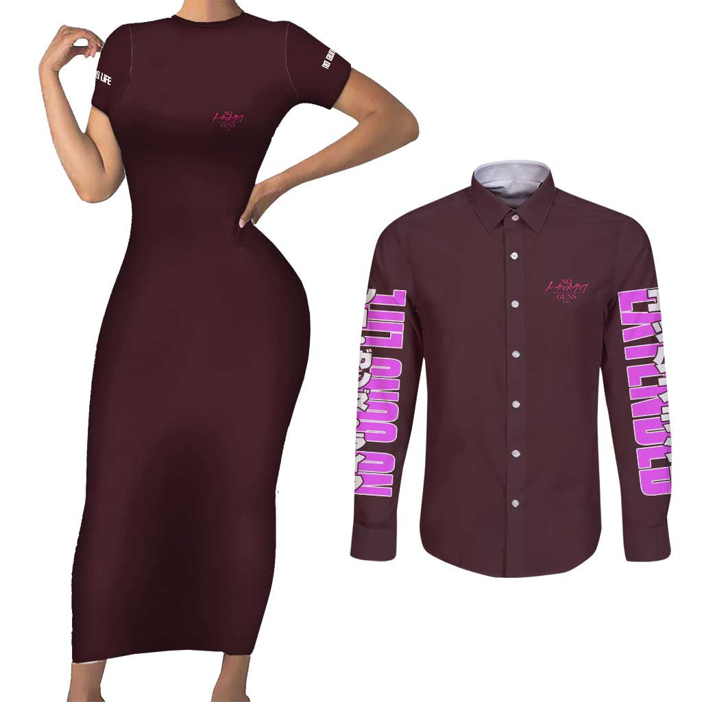 No Guns Life Couples Matching Short Sleeve Bodycon Dress and Long Sleeve Button Shirt Japan Anime Style - The Mazicc