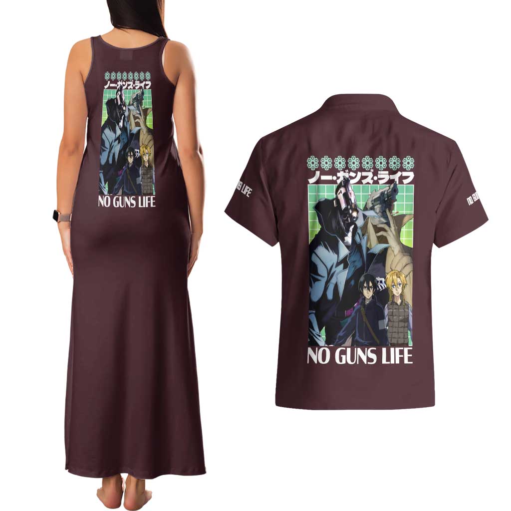 No Guns Life Couples Matching Tank Maxi Dress and Hawaiian Shirt Japan Anime Style - The Mazicc