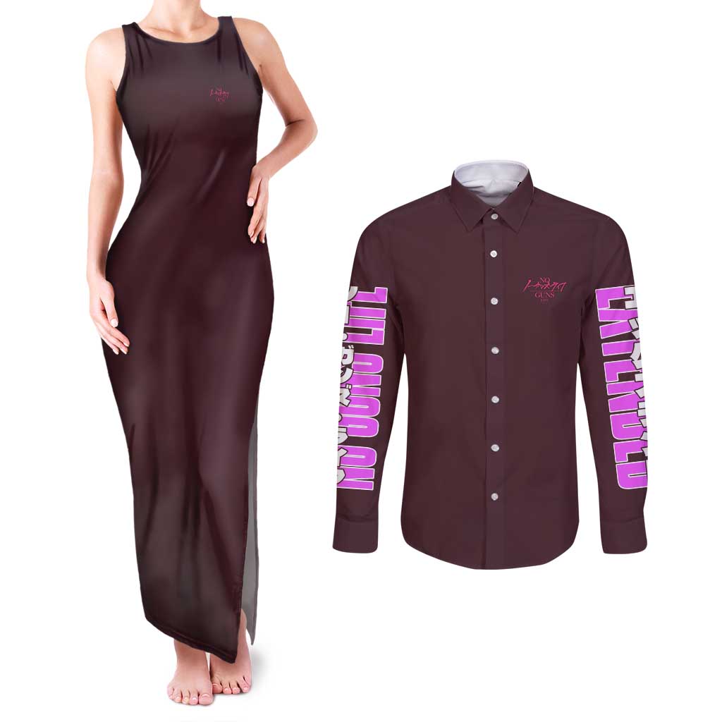 No Guns Life Couples Matching Tank Maxi Dress and Long Sleeve Button Shirt Japan Anime Style - The Mazicc