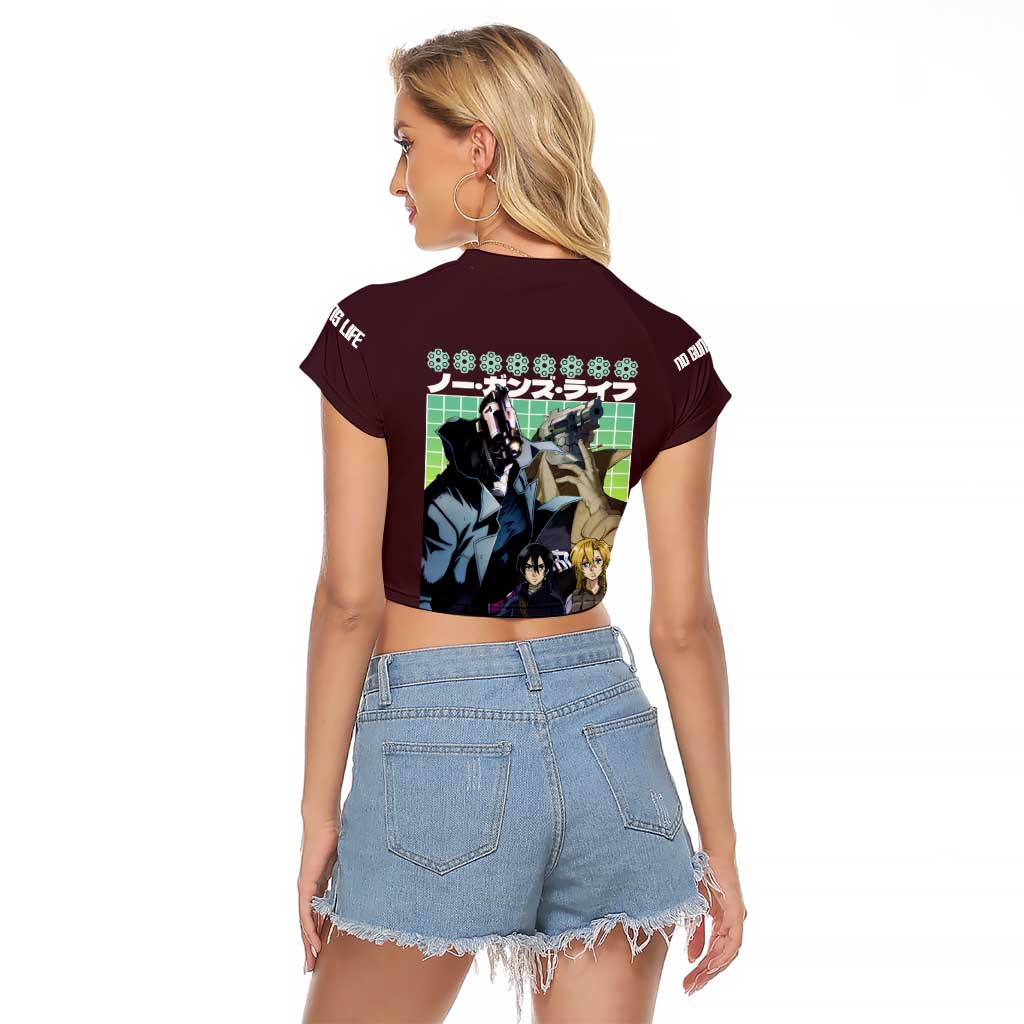 No Guns Life Raglan Cropped T Shirt Japan Anime Style - The Mazicc