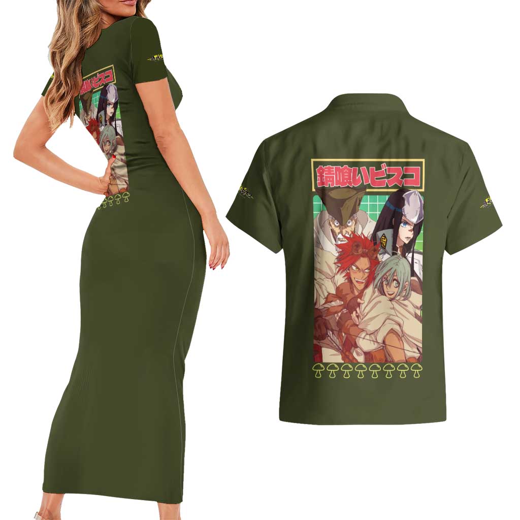 Sabikui Bisco Couples Matching Short Sleeve Bodycon Dress and Hawaiian Shirt Japan Anime Style - The Mazicc
