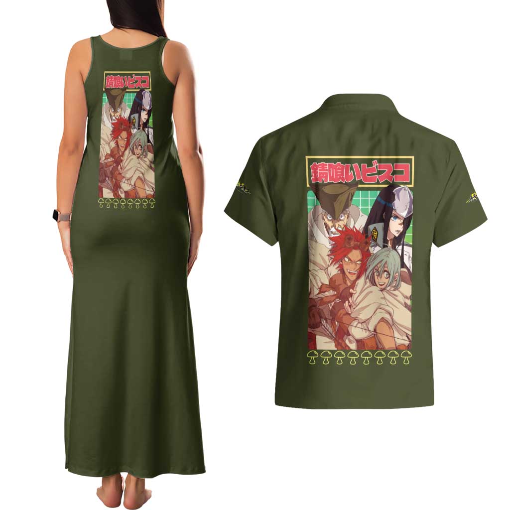 Sabikui Bisco Couples Matching Tank Maxi Dress and Hawaiian Shirt Japan Anime Style - The Mazicc