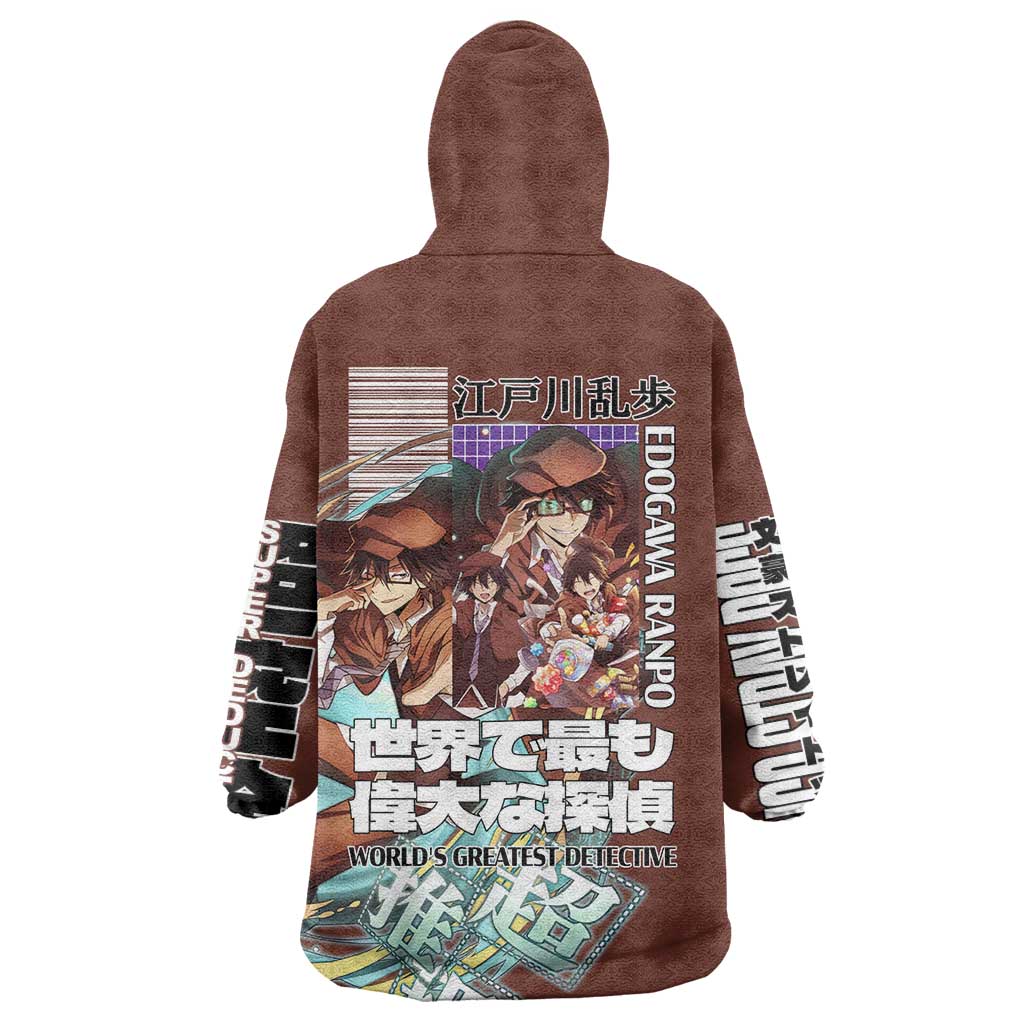 Edogawa Ranpo Bungou Stray Dogs Wearable Blanket Hoodie Japan Anime Style - The Mazicc