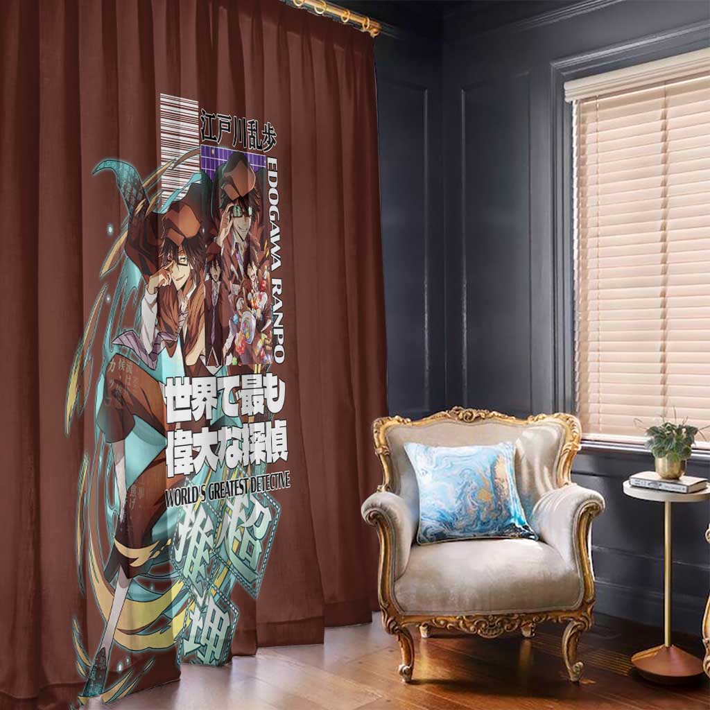 Edogawa Ranpo Bungou Stray Dogs Window Curtain Japan Anime Style - The Mazicc