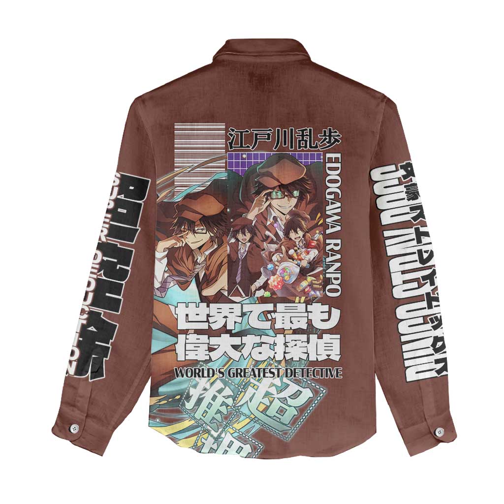 Edogawa Ranpo Bungou Stray Dogs Women Casual Shirt Japan Anime Style - The Mazicc