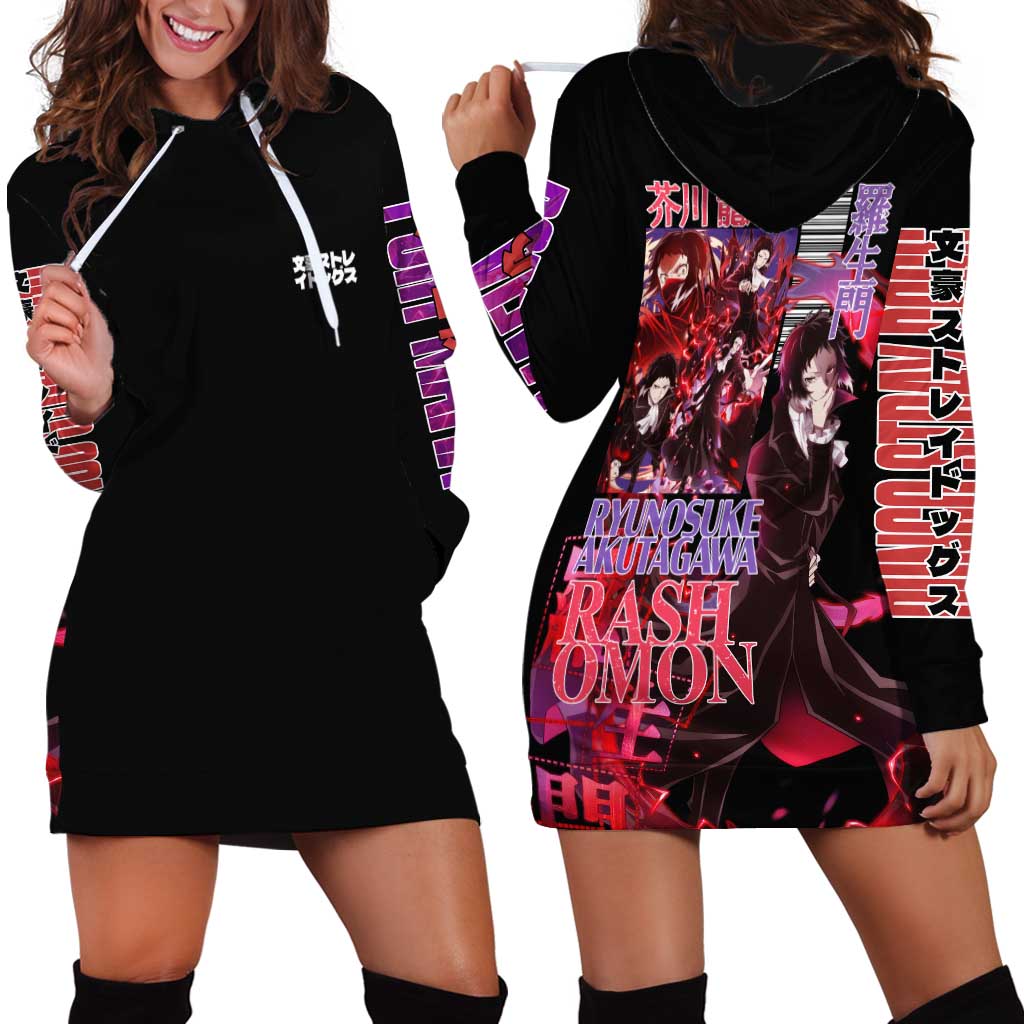 Ryunosuke Akutagawa Bungou Stray Dogs Hoodie Dress Japan Anime Style - The Mazicc