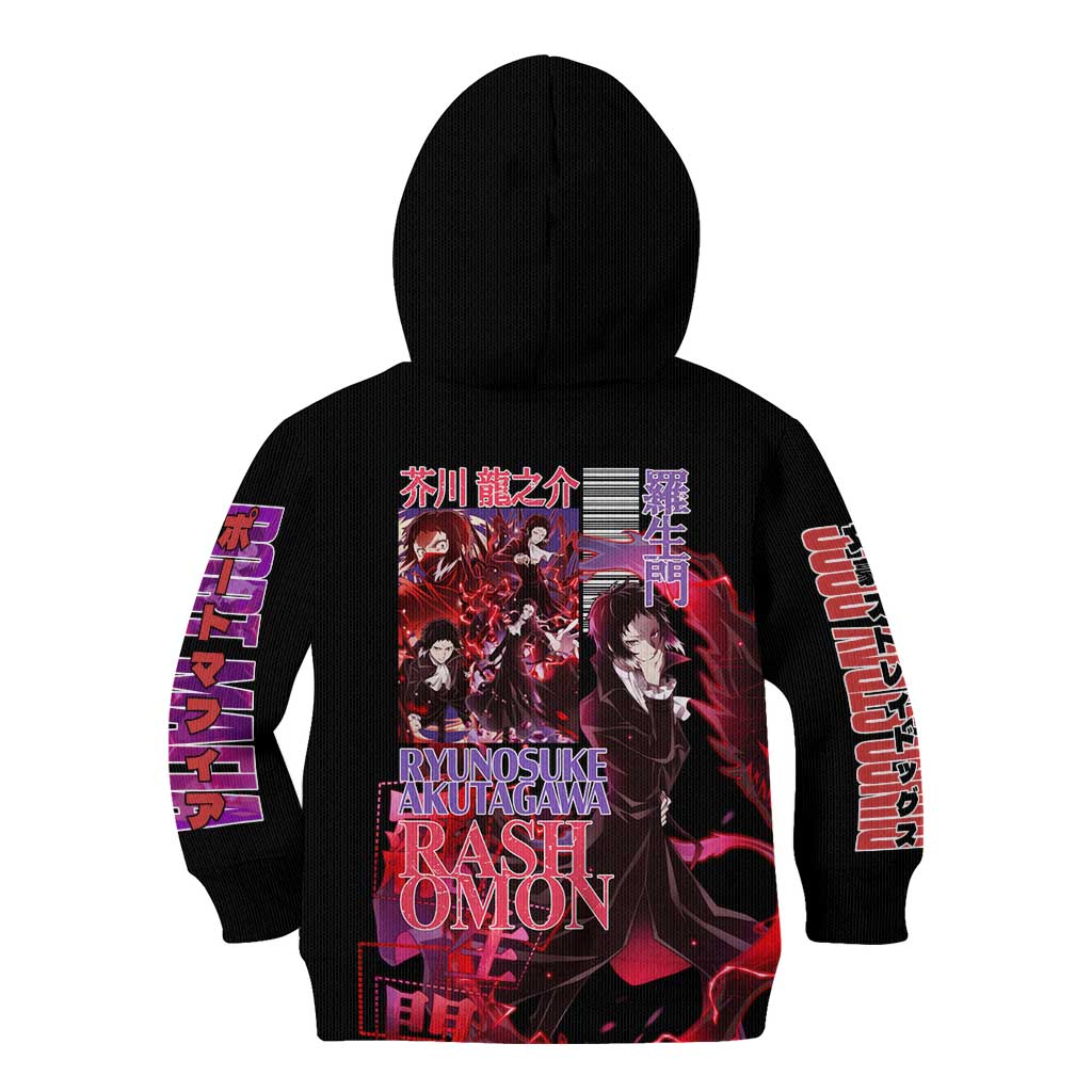 Ryunosuke Akutagawa Bungou Stray Dogs Kid Hoodie Japan Anime Style - The Mazicc