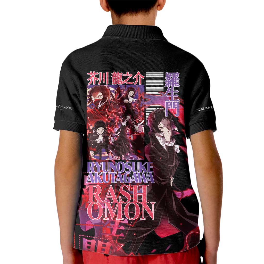 Ryunosuke Akutagawa Bungou Stray Dogs Kid Polo Shirt Japan Anime Style - The Mazicc