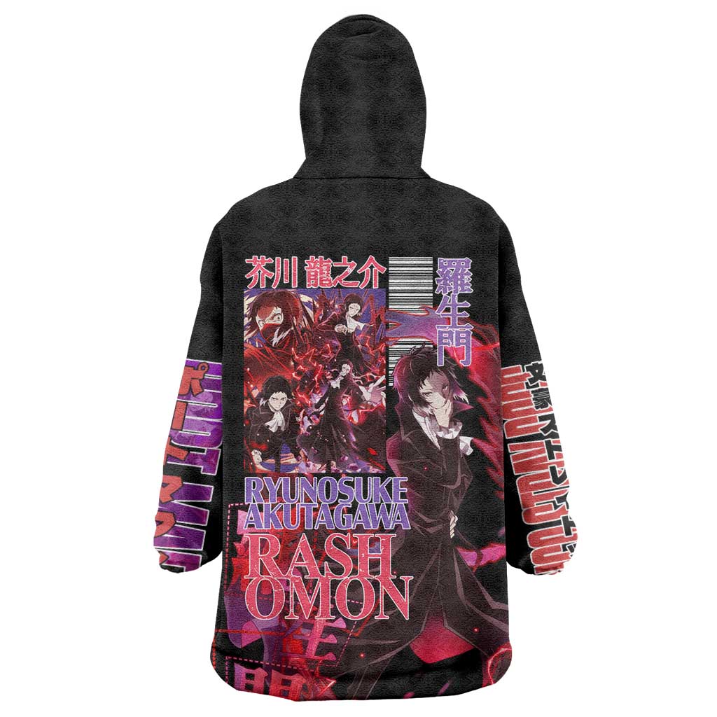 Ryunosuke Akutagawa Bungou Stray Dogs Wearable Blanket Hoodie Japan Anime Style - The Mazicc