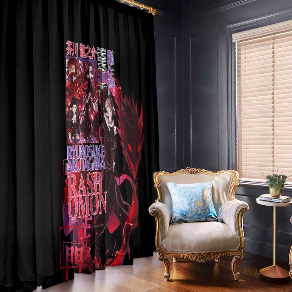 Ryunosuke Akutagawa Bungou Stray Dogs Window Curtain Japan Anime Style - The Mazicc