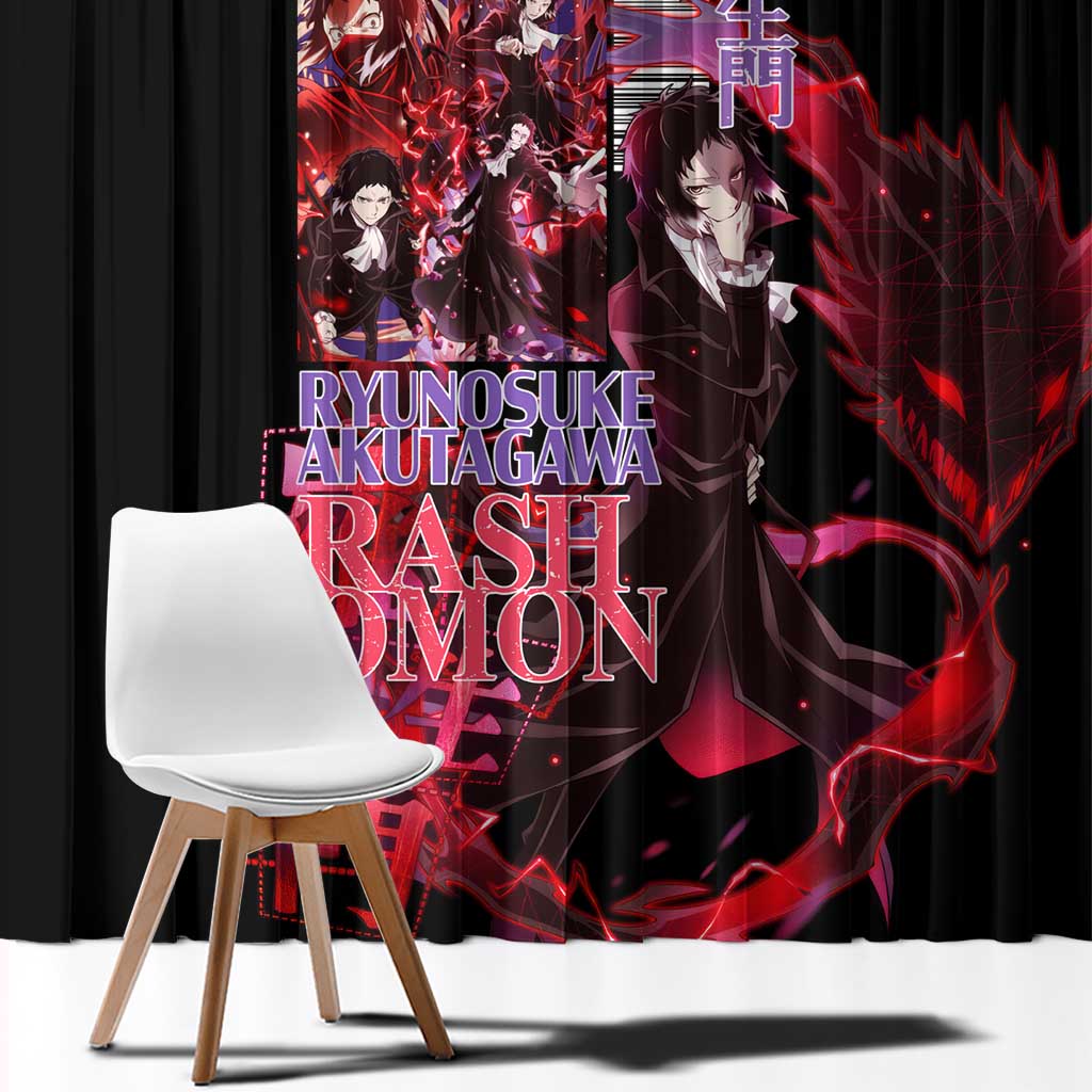 Ryunosuke Akutagawa Bungou Stray Dogs Window Curtain Japan Anime Style - The Mazicc