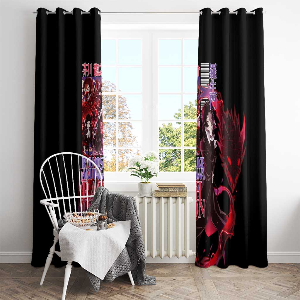 Ryunosuke Akutagawa Bungou Stray Dogs Window Curtain Japan Anime Style - The Mazicc