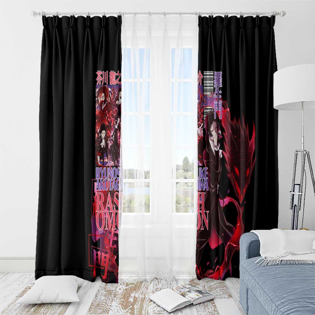 Ryunosuke Akutagawa Bungou Stray Dogs Window Curtain Japan Anime Style - The Mazicc