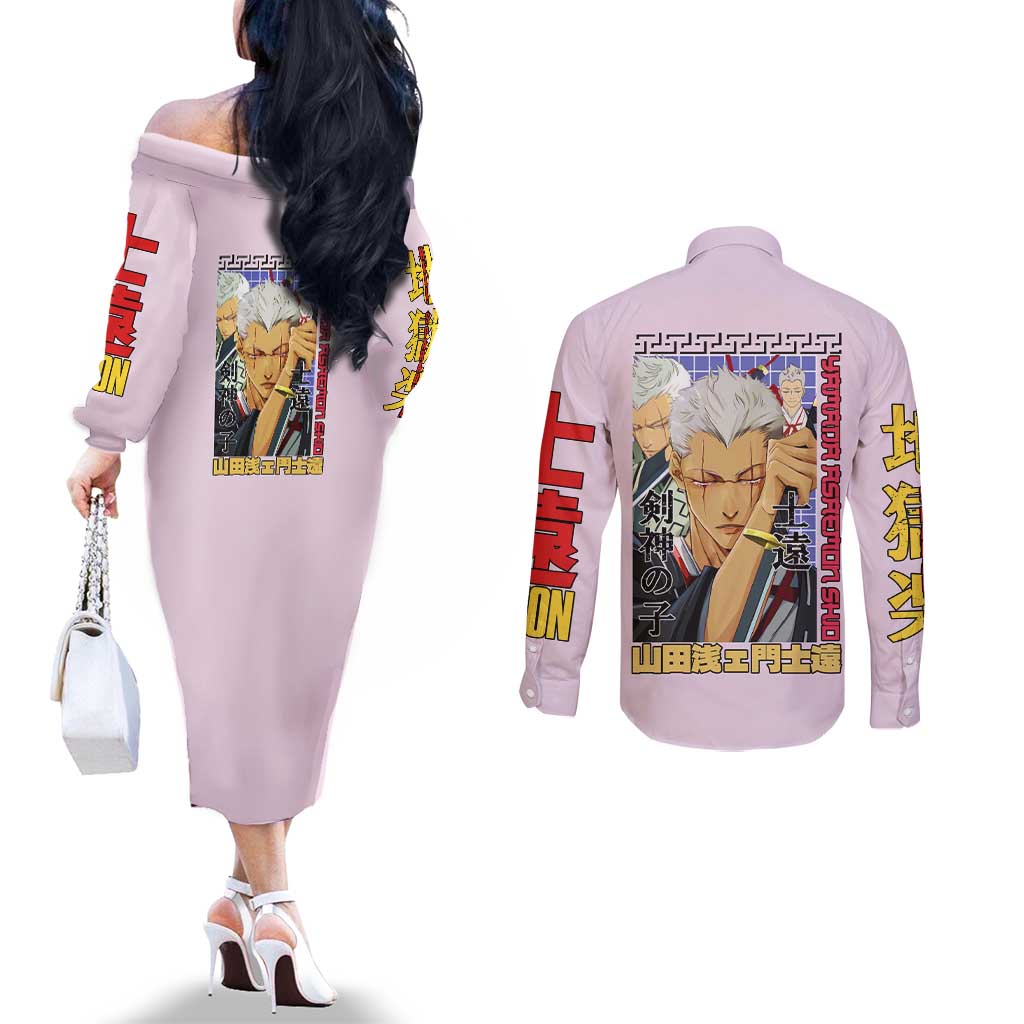 Yamada Asaemon Shion Hell’s Paradise Couples Matching Off The Shoulder Long Sleeve Dress and Long Sleeve Button Shirt Japan Anime Style - The Mazicc