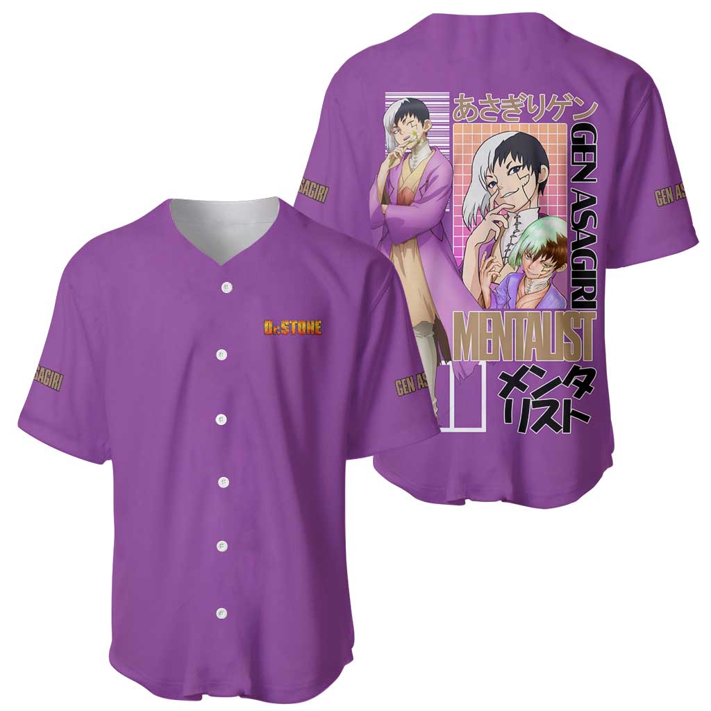 Gen Asagiri Dr. Stone Streetwear Baseball Jersey Japan Anime Style - The Mazicc