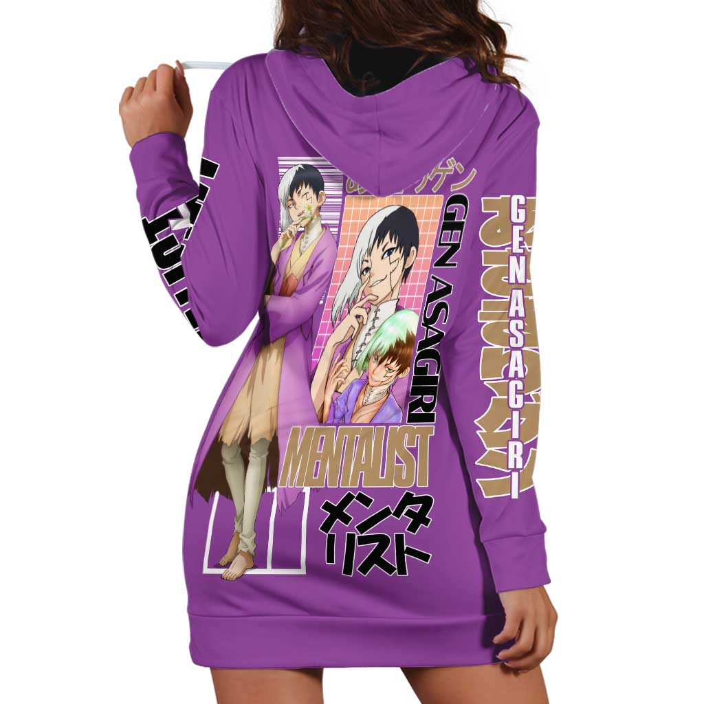 Gen Asagiri Dr. Stone Streetwear Hoodie Dress Japan Anime Style - The Mazicc
