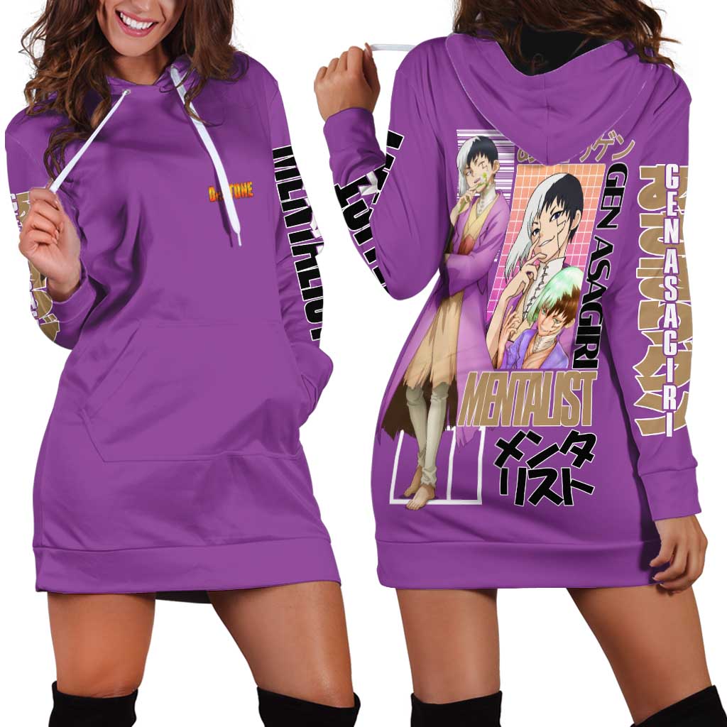 Gen Asagiri Dr. Stone Streetwear Hoodie Dress Japan Anime Style - The Mazicc