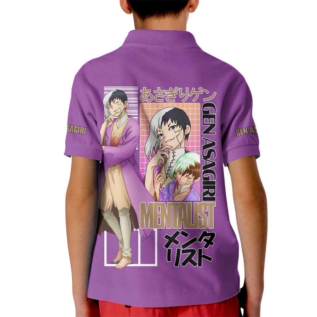 Gen Asagiri Dr. Stone Streetwear Kid Polo Shirt Japan Anime Style - The Mazicc
