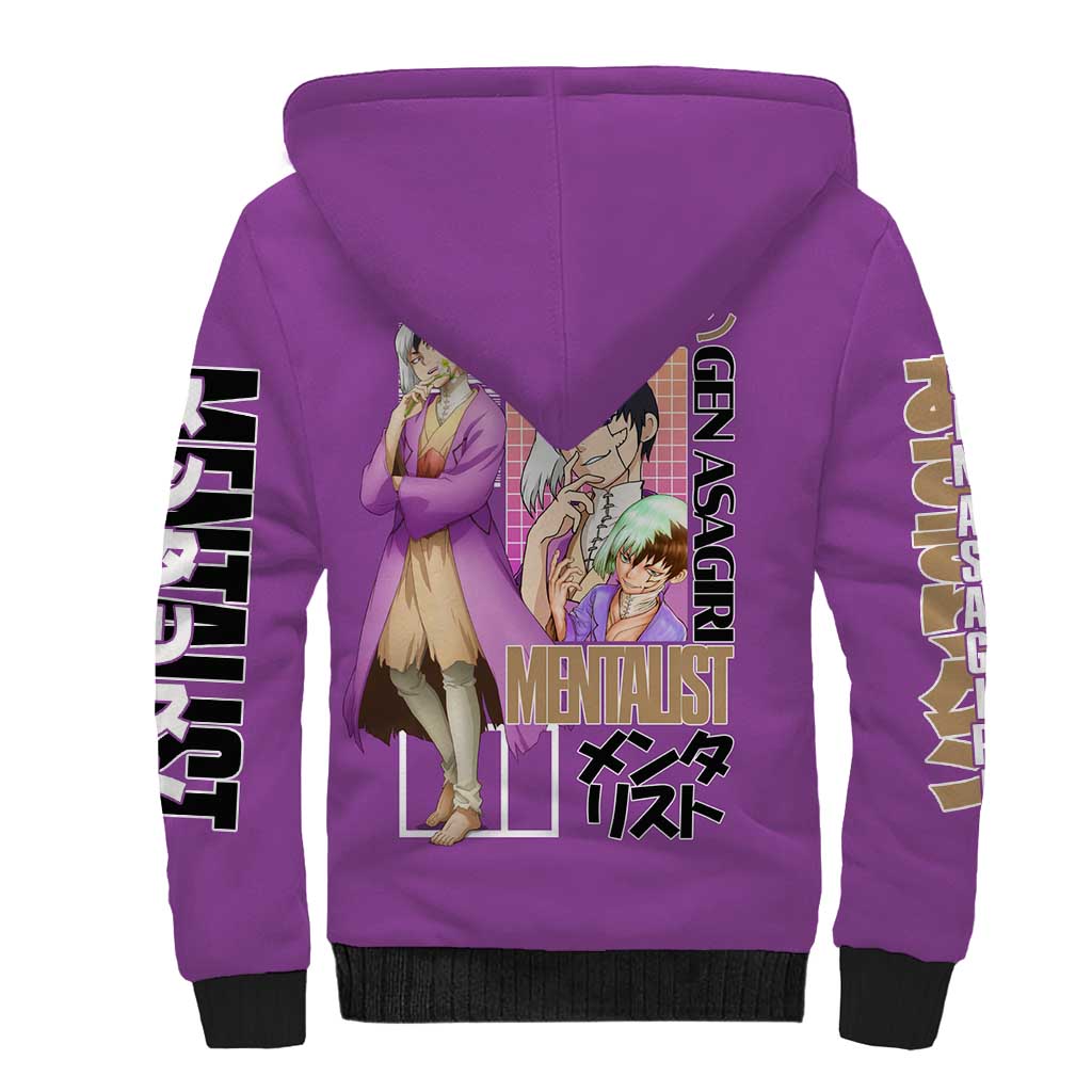 Gen Asagiri Dr. Stone Streetwear Sherpa Hoodie Japan Anime Style - The Mazicc