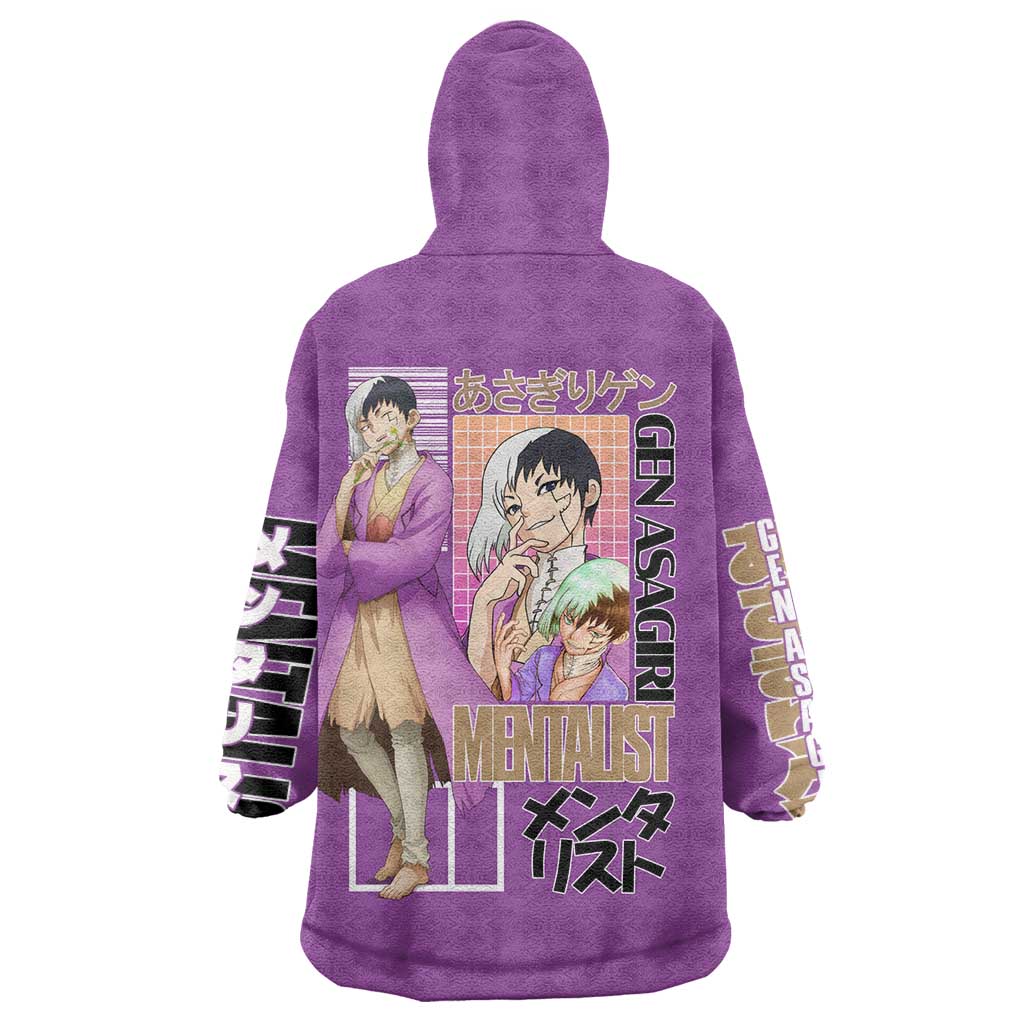 Gen Asagiri Dr. Stone Streetwear Wearable Blanket Hoodie Japan Anime Style - The Mazicc