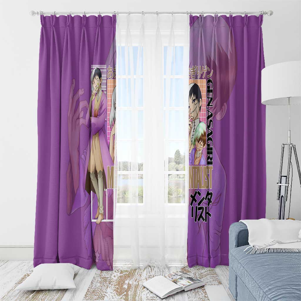 Gen Asagiri Dr. Stone Streetwear Window Curtain Japan Anime Style - The Mazicc
