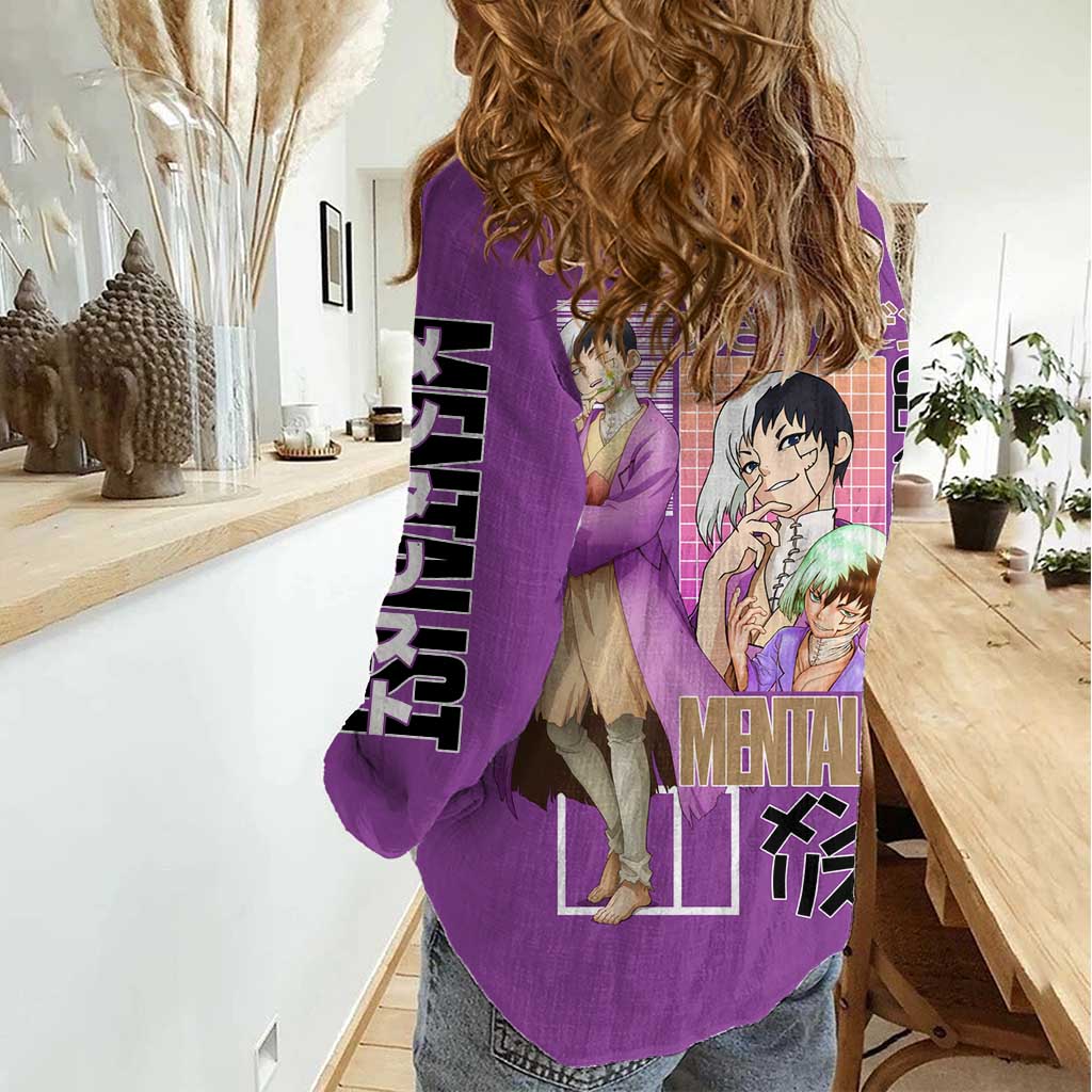 Gen Asagiri Dr. Stone Streetwear Women Casual Shirt Japan Anime Style - The Mazicc