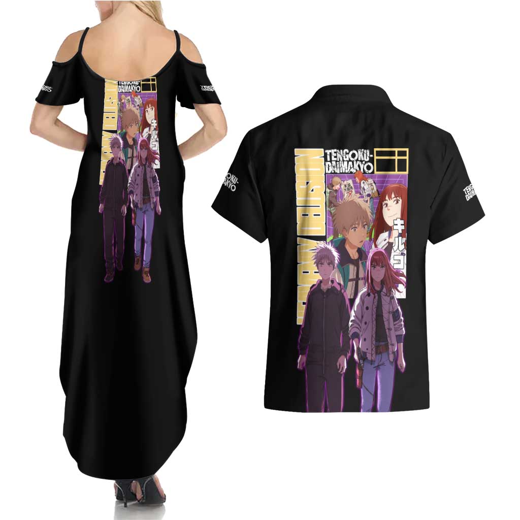 Heavenly Delusion Streetwear Couples Matching Summer Maxi Dress and Hawaiian Shirt Japan Anime Style - The Mazicc