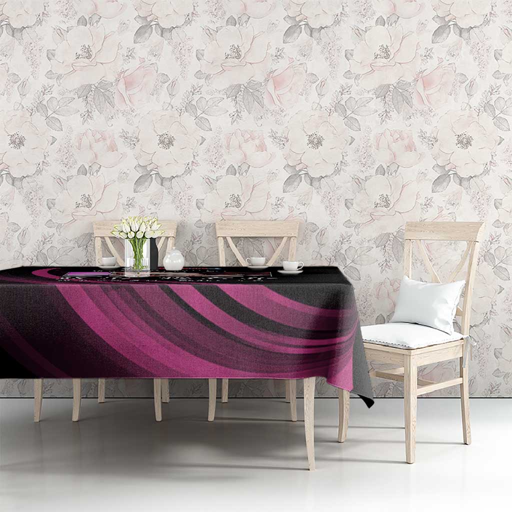 Sosuke Aizen Bleach Anime Black and Purple Theme Tablecloth with Zanpakuto Pose and Japanese Quote Design - The Mazicc
