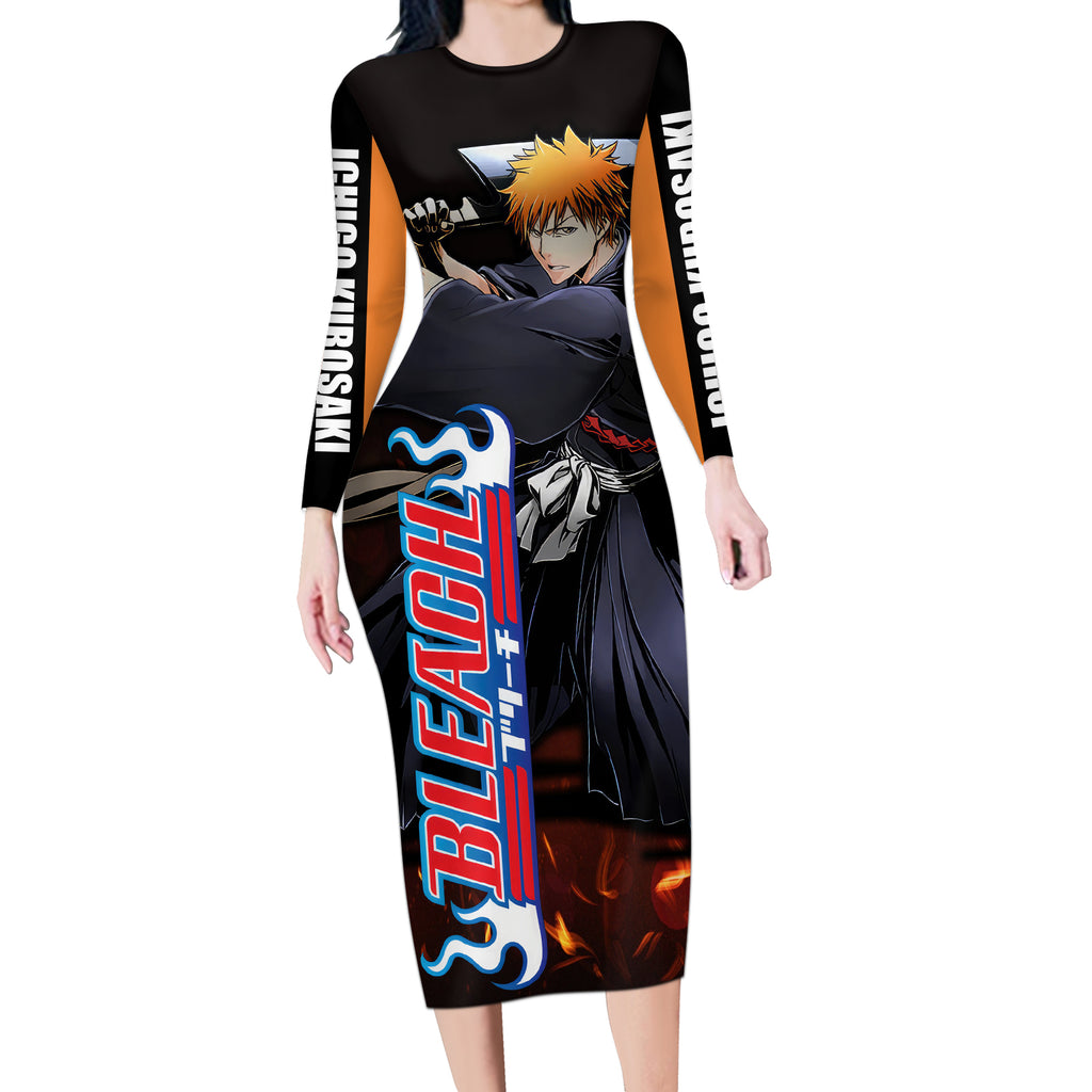 Ichigo Kurosaki Long Sleeve Bodycon Dress