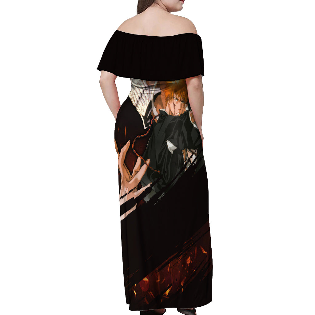 Ichigo Kurosaki Off Shoulder Maxi Dress