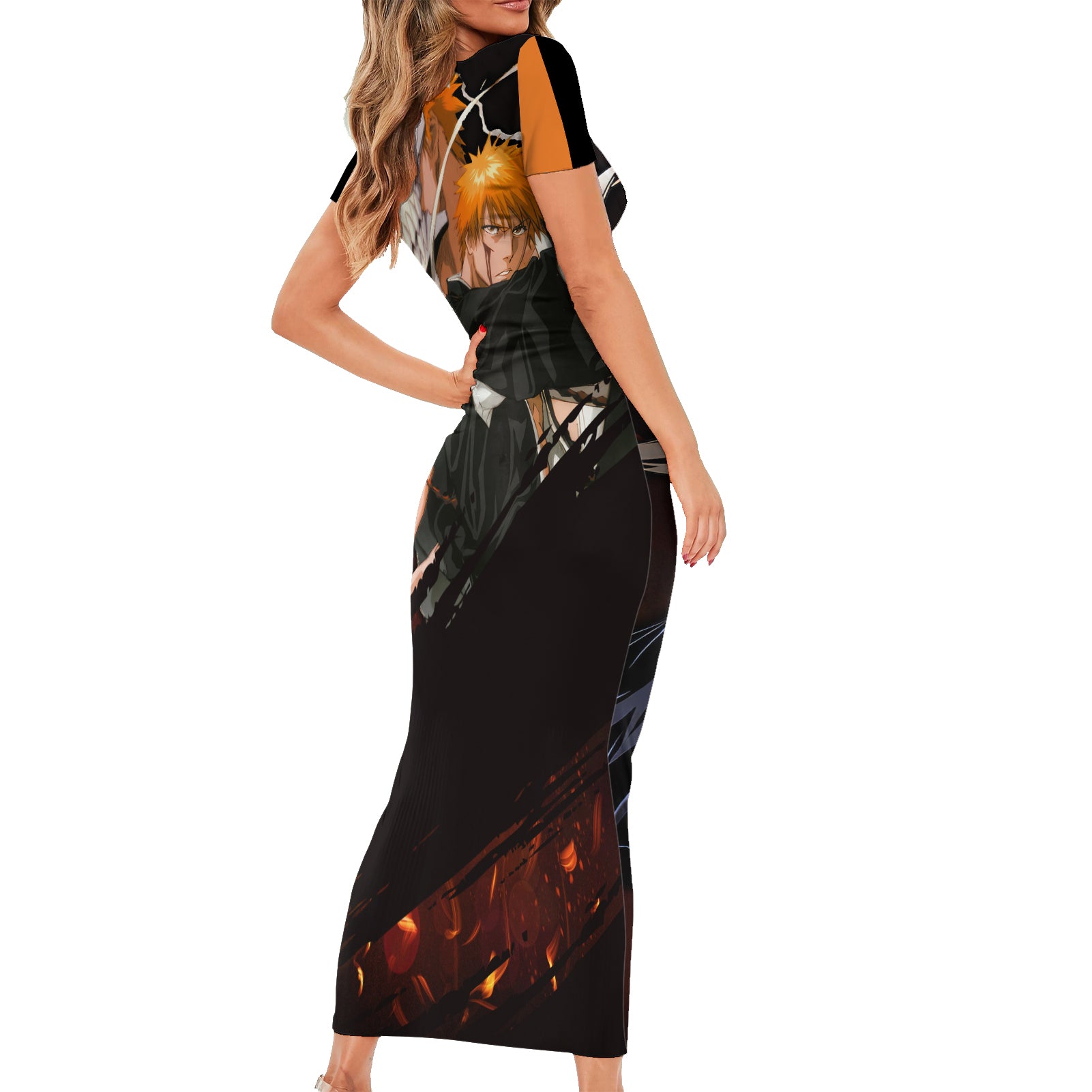 Ichigo Kurosaki Short Sleeve Bodycon Dress