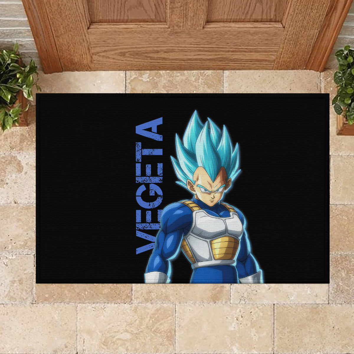 Vegeta Blue Dragon Ball Anime Rubber Doormat
