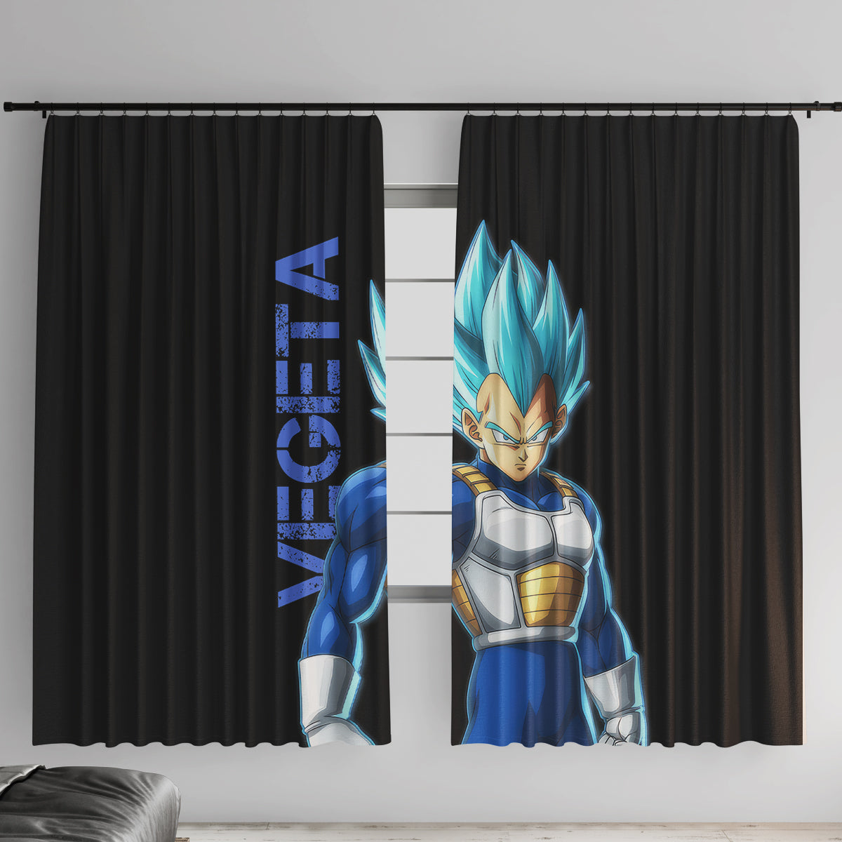 Vegeta Blue Dragon Ball Anime Window Curtain