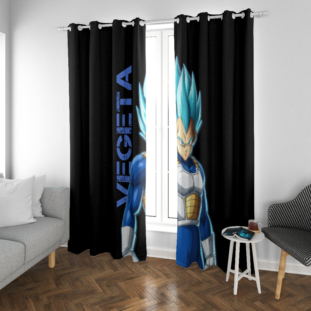 Vegeta Blue Dragon Ball Anime Window Curtain